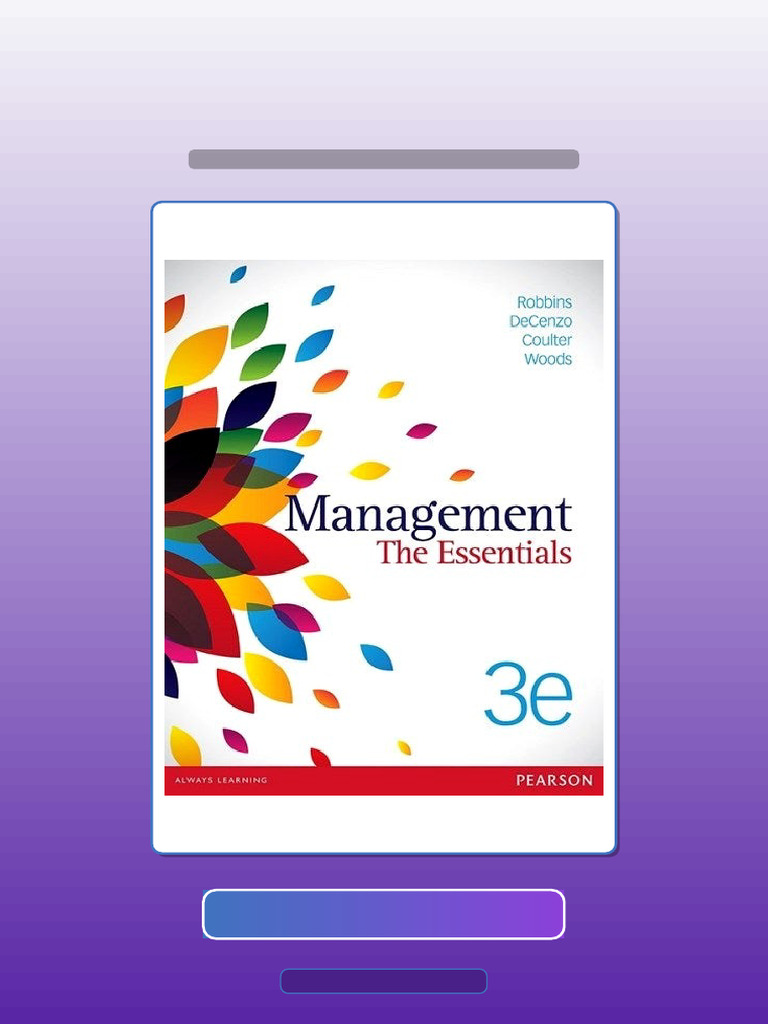 Test Bank For Management The Essentials 3rd Edition by Stephen Robbins ...