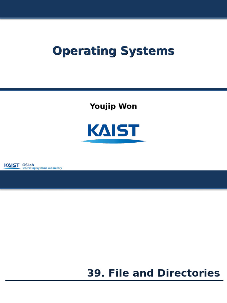 Operating Systems: File and Directory Management | PDF | Computer File ...