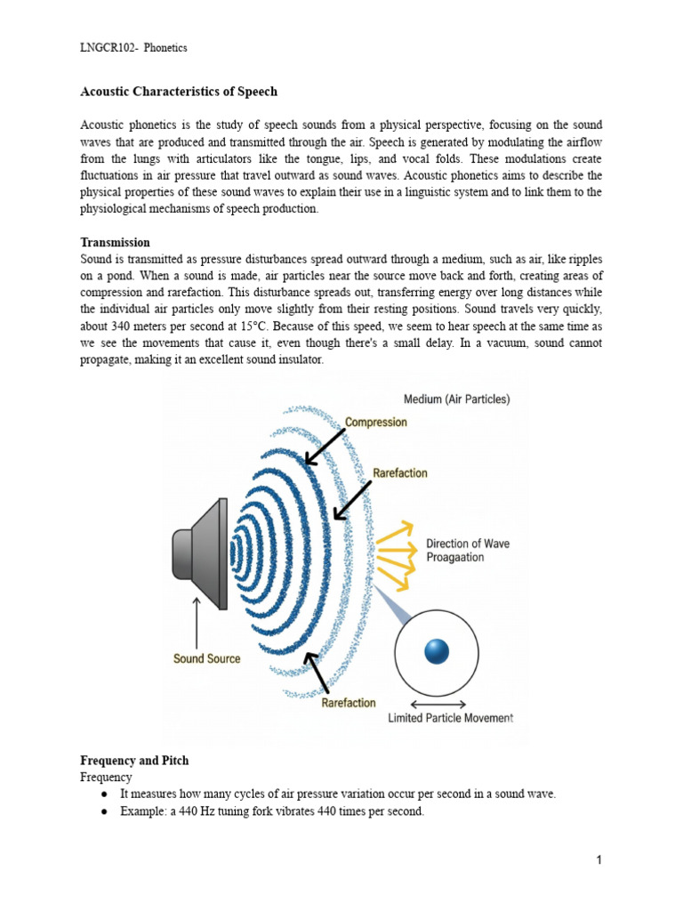Acoustic Characteristics of Speech Sounds | PDF | Sound | Pitch (Music)