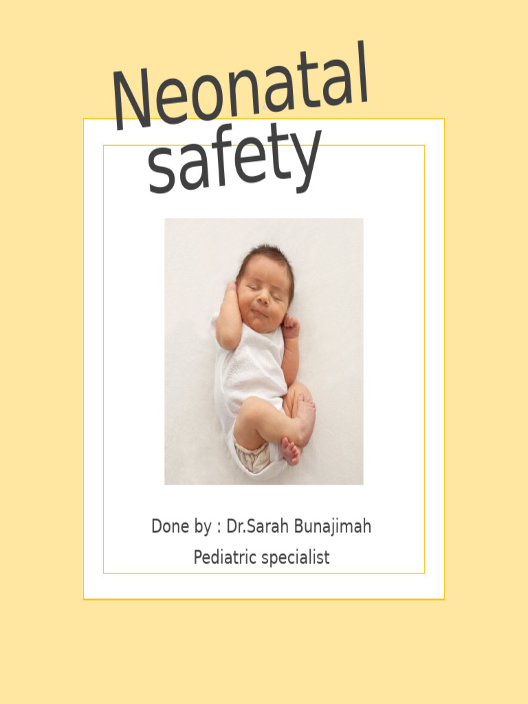 Neonatal Safety Practices Guide | PDF