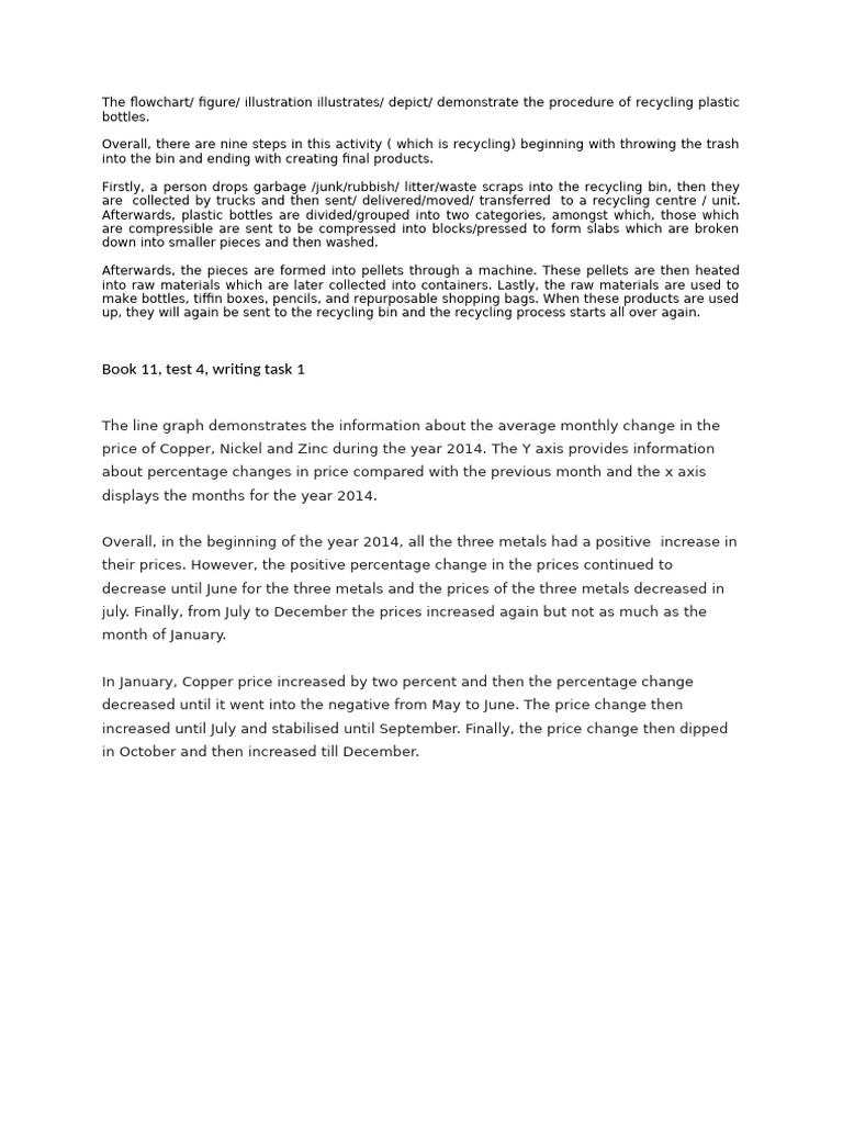 Writing Part 1 Template | PDF