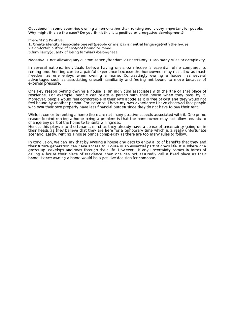 Writing Part 2 | PDF