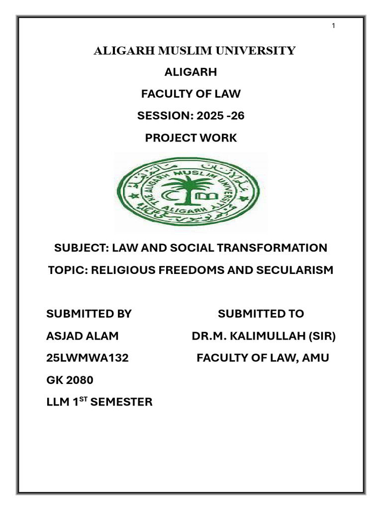 Kalimullah Sir | PDF | First Amendment To The United States ...