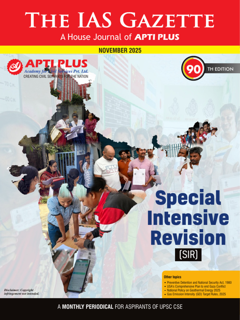 APTI PLUS Current Affairs Monthly Magazine November 2025 | PDF | Cost ...