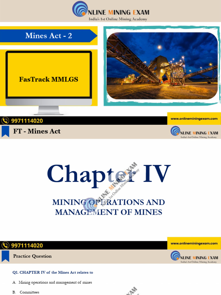 Overview of Mining Operations Management | PDF | Overtime | Inquiry