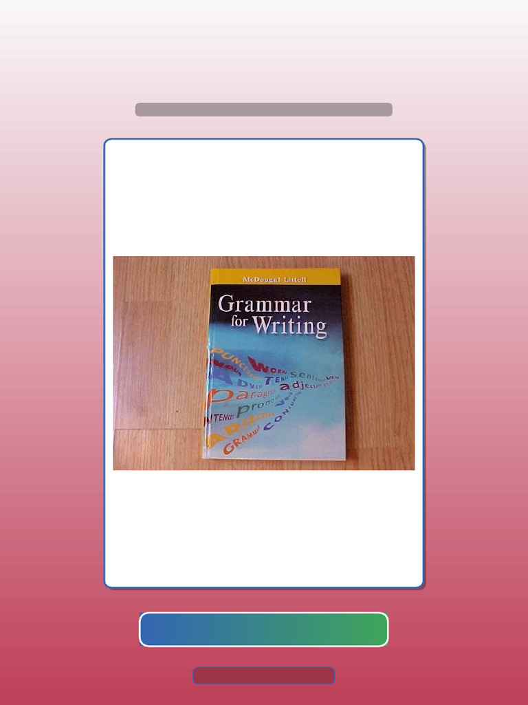 Test Bank for Grammar for Writing Grade 6 | PDF
