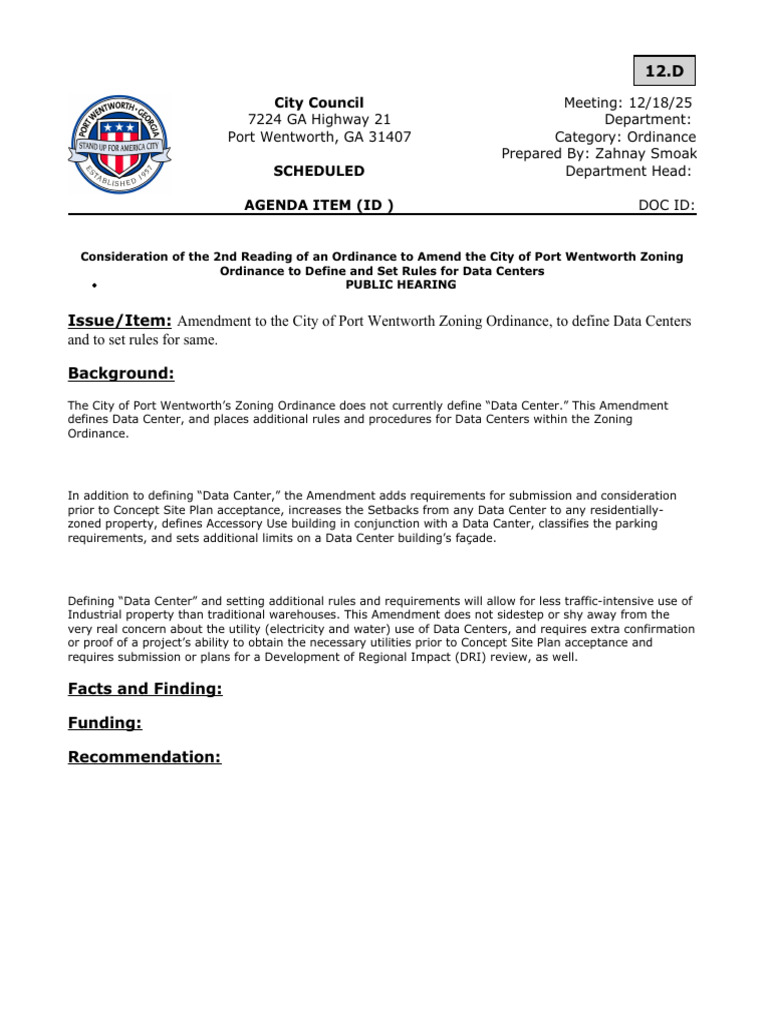 Data Center Ordinance | PDF | Data Center
