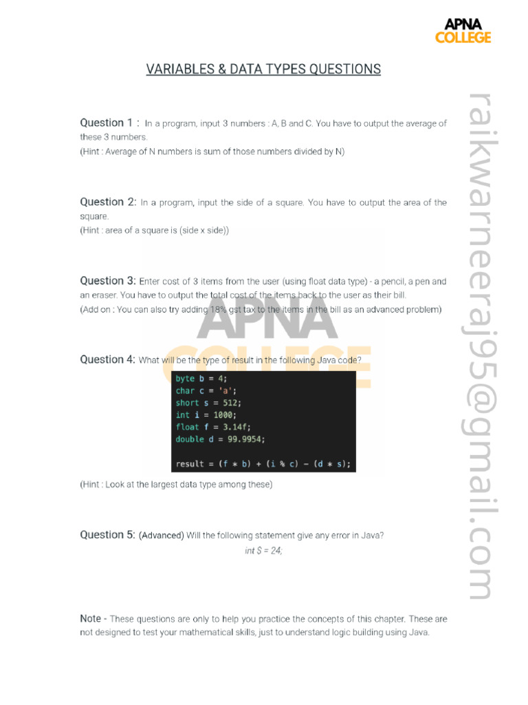 Practice Questions 2 | PDF