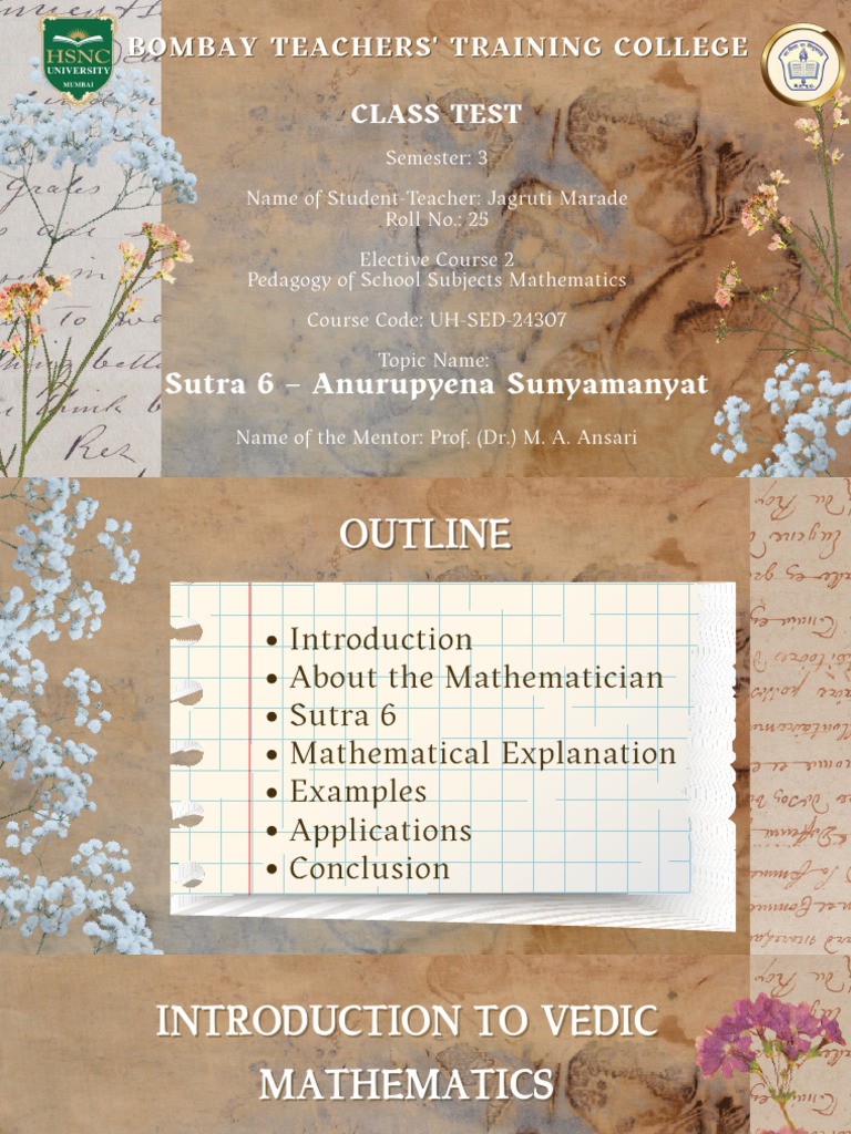 Vedic Math Sutra 6 Explained | PDF | Mathematics | Sutra