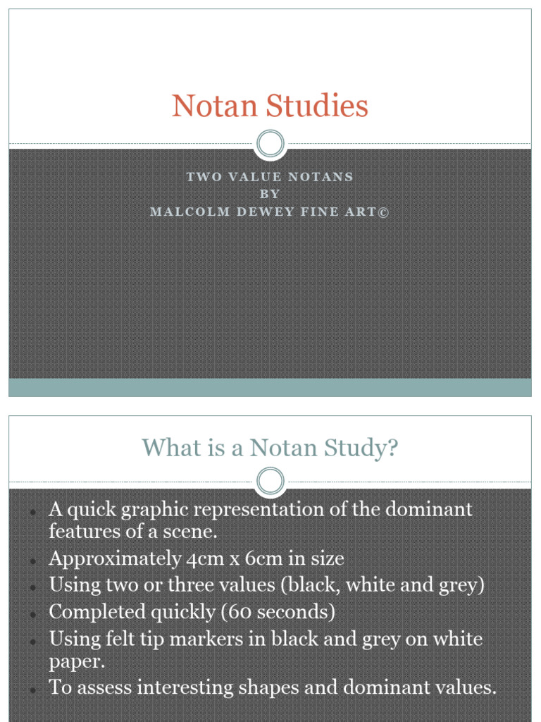 Understanding Two Value Notans for Art | PDF
