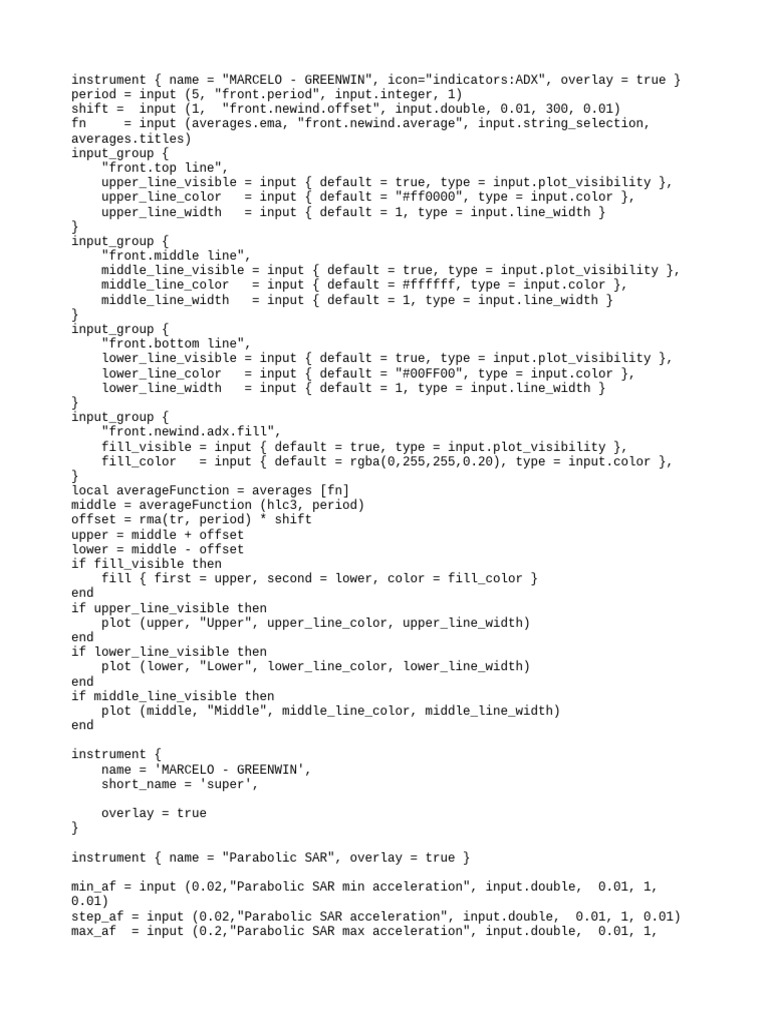 Advanced Trading Indicator Script | PDF | Technical Analysis