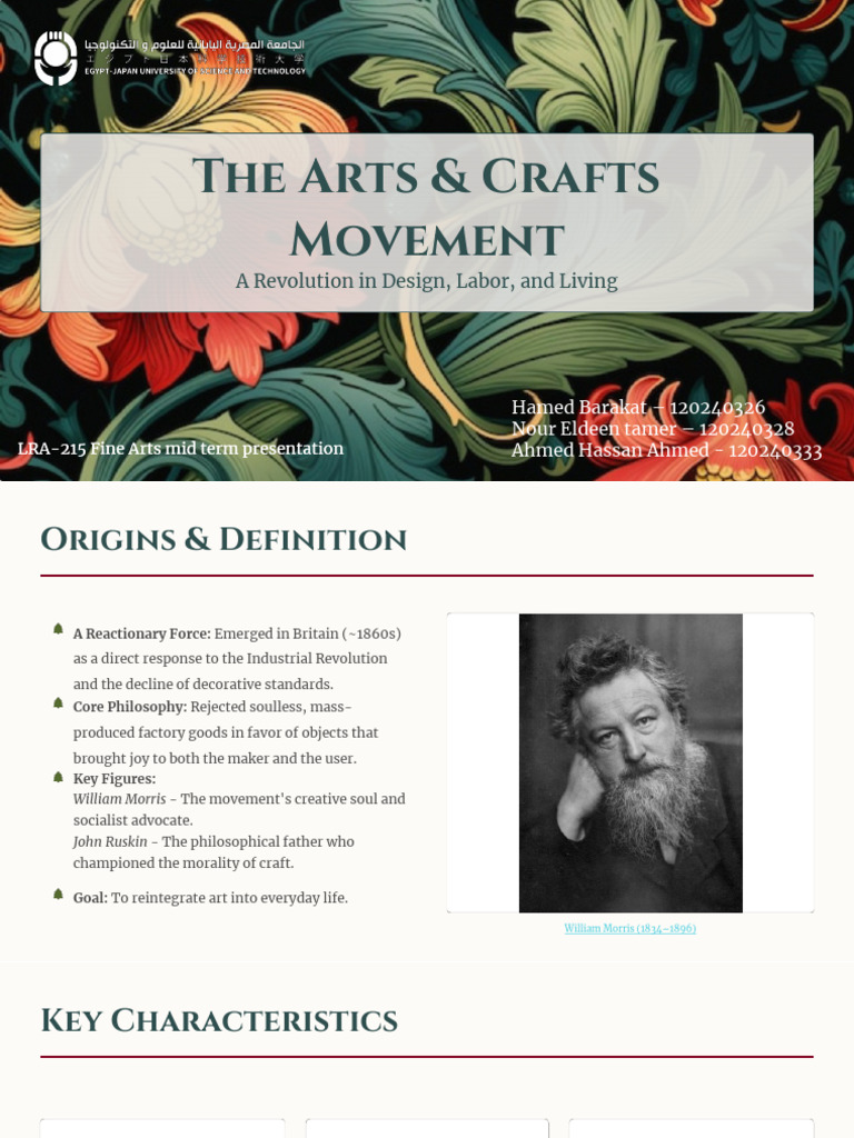 The Arts and Crafts Movement-2 | PDF | Arts And Crafts Movement ...