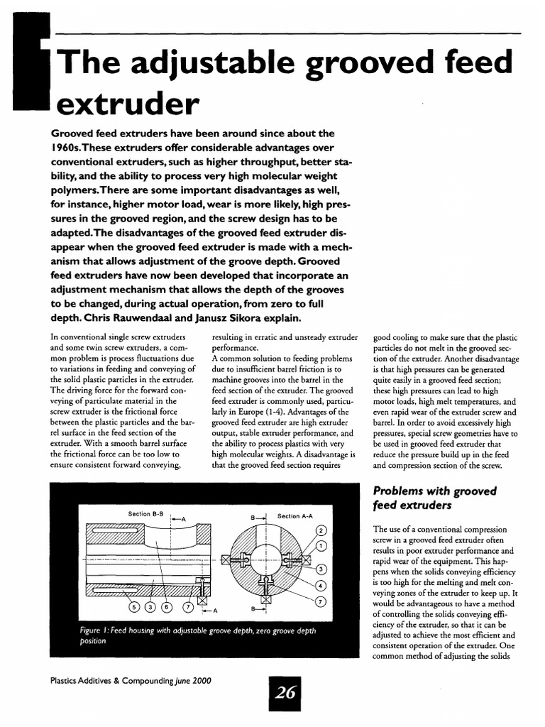 Grooved Feed Extruder | PDF | Extrusion | Wear