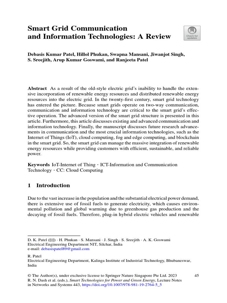 Smart Grid Communication and Information Technologies: A Review | PDF ...