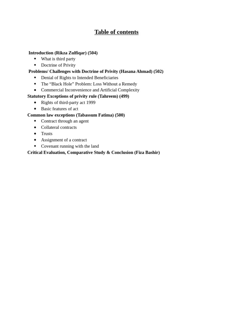 Third Party Rights and Privity Doctrine | PDF | Assignment (Law) | Consent