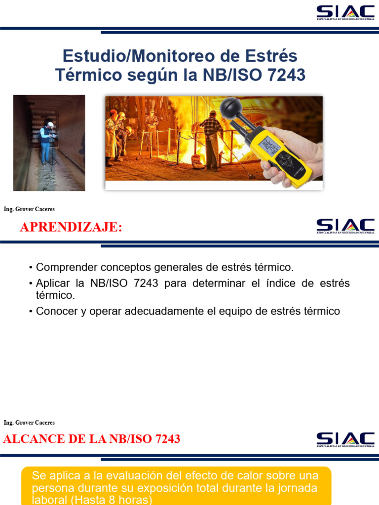 Estudio de Estrés Térmico según ISO 7243 | PDF | Temperatura | Calor