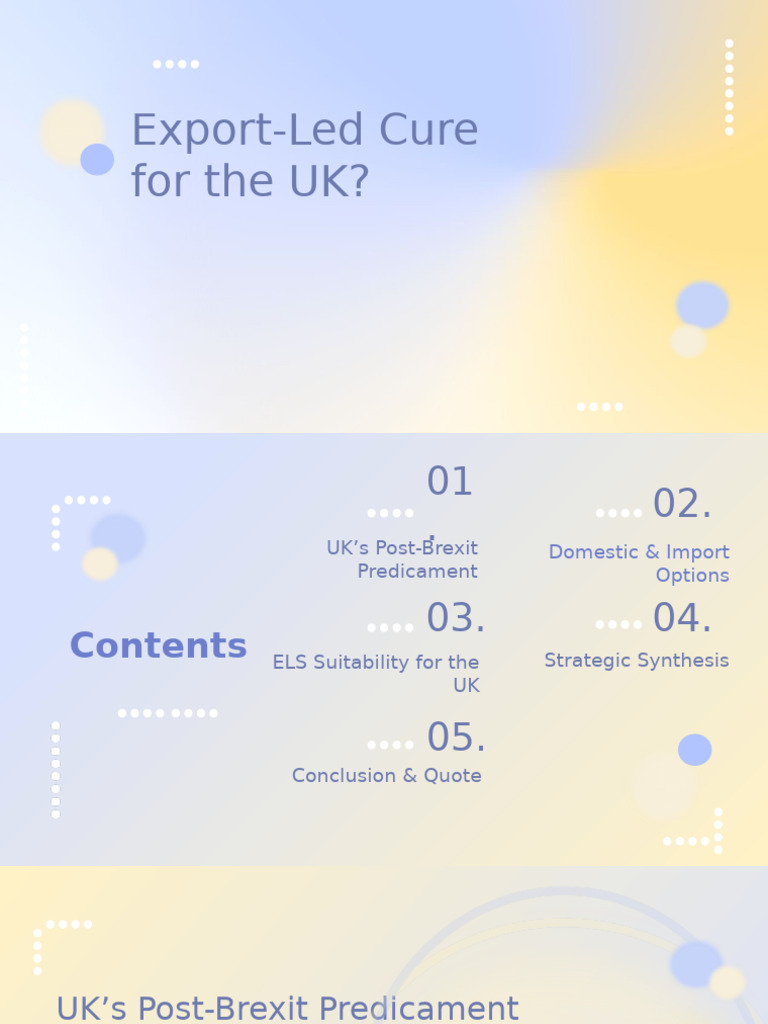 Export-Led Growth Strategy for UK | PDF | European Integration ...