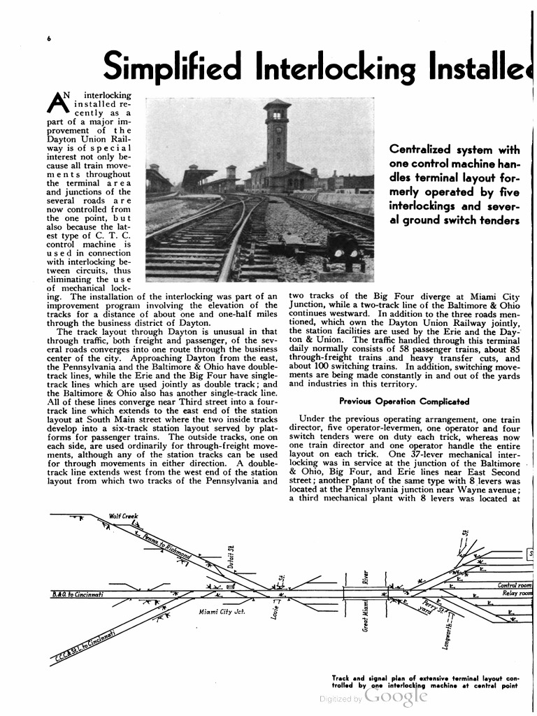 Dayton Union Railway Interlocking Upgrade | PDF | Switch | Rail ...