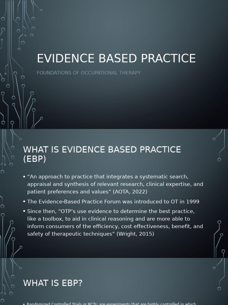 Evidence Based practice(1) | PDF | Randomized Controlled Trial ...