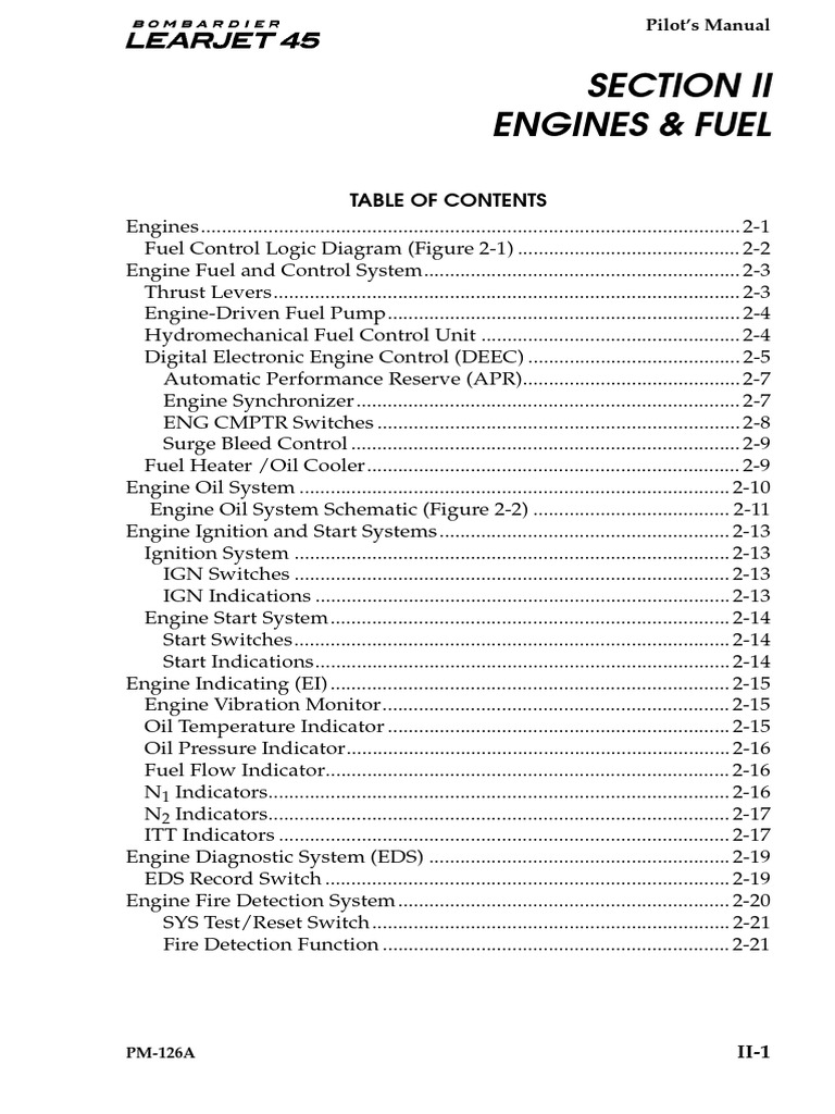 Bombardier Learjet-Engines and Fuel | PDF | Pump | Valve