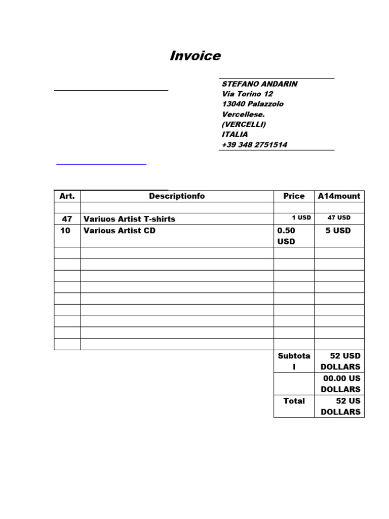 Invoice Foadddd 623a | PDF