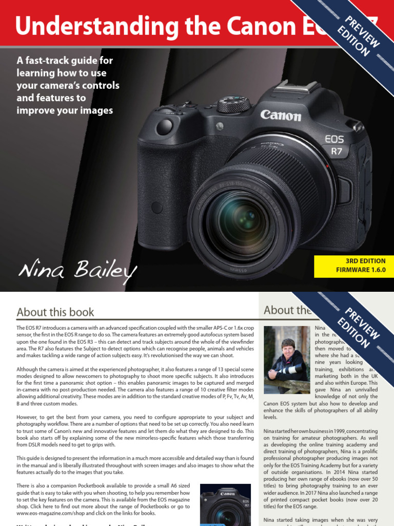 Canon EOS R7 User Guide: Features & Tips | PDF | Autofocus | Canon Eos