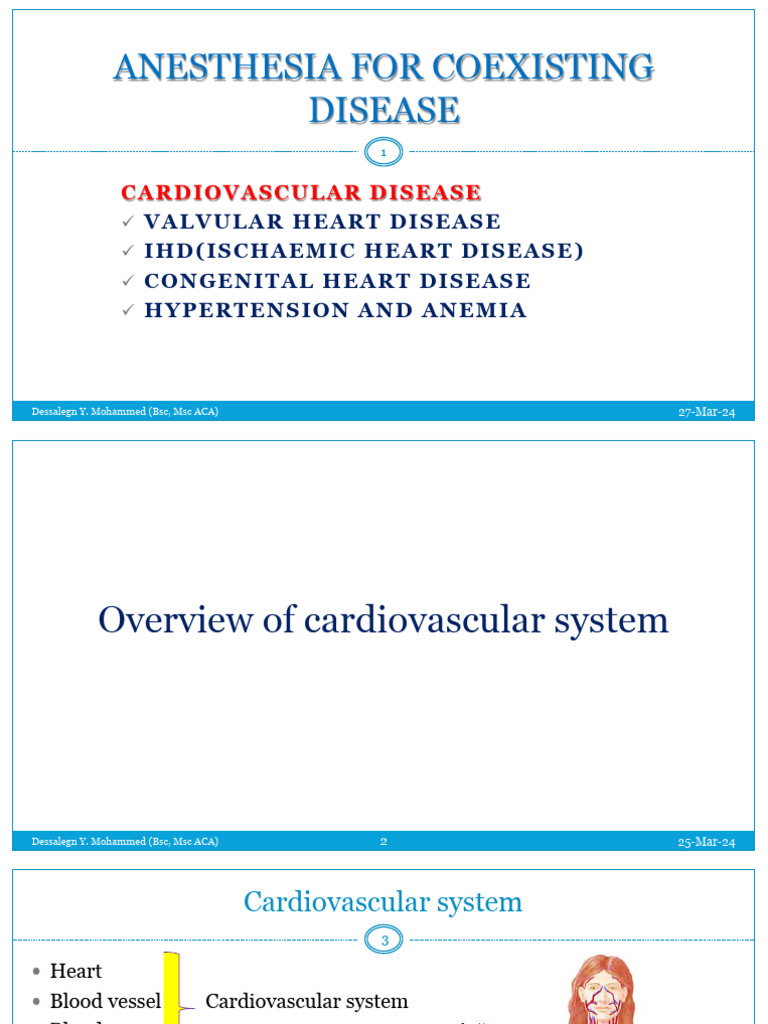 Anesthesia For Coexisting Disease | PDF | Coronary Circulation | Heart ...