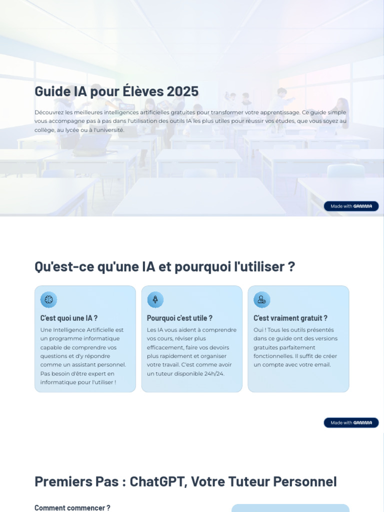 Guide IA Gratuit pour Étudiants 2025 | PDF | Intelligence artificielle ...