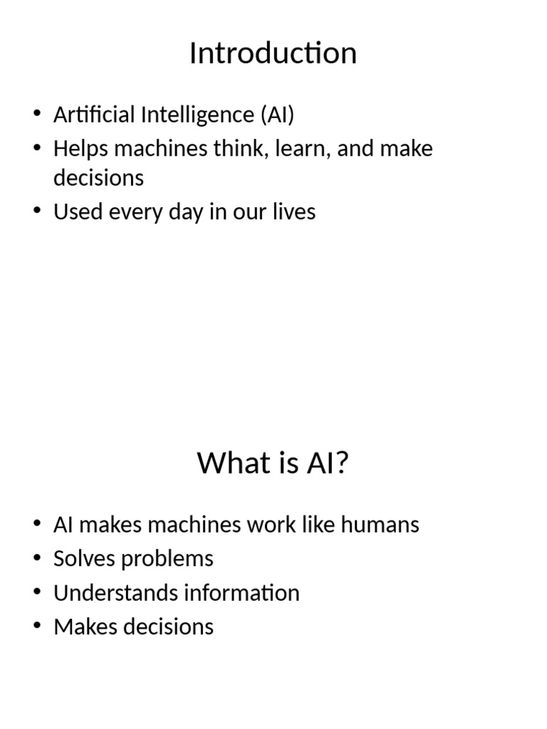 AI Presentation | PDF