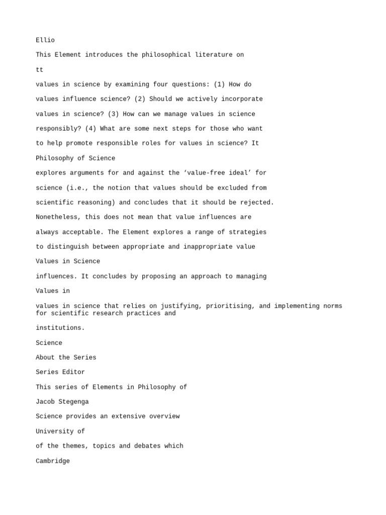 30) Values in Science (Elliott, 2022) | PDF | Epistemology | Science