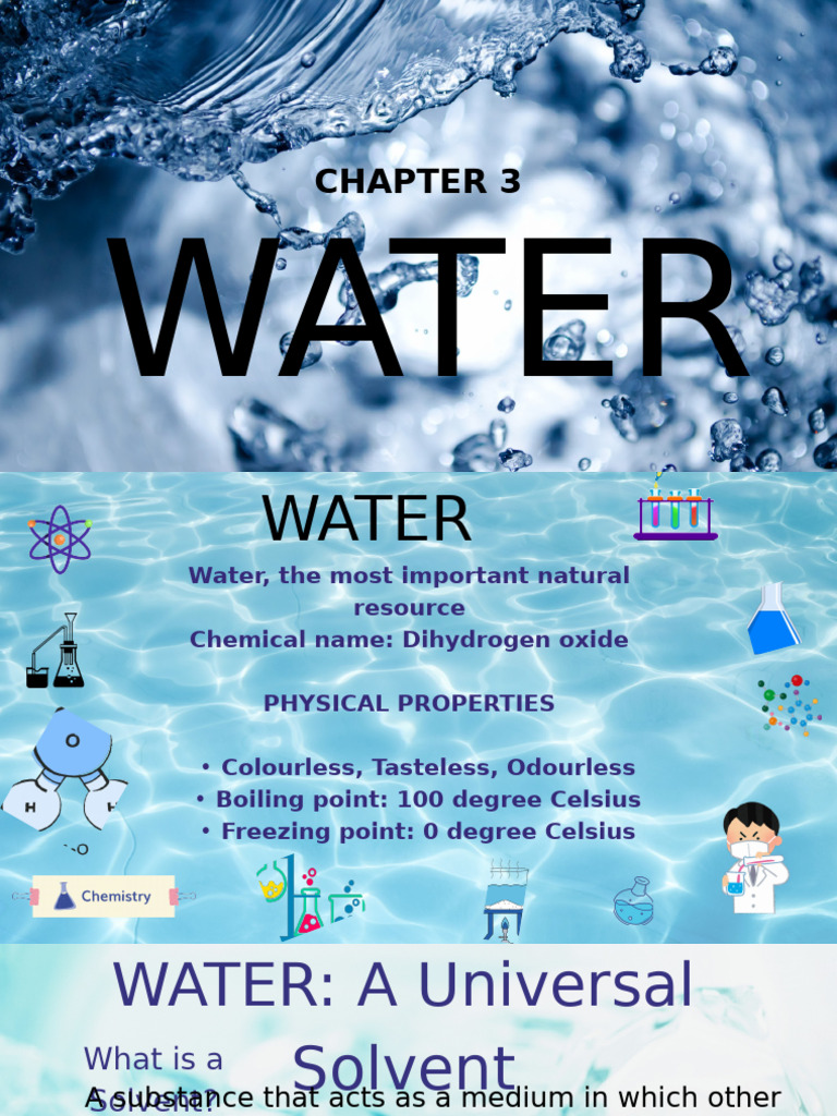 WATER (1) | PDF | Water | Solvation