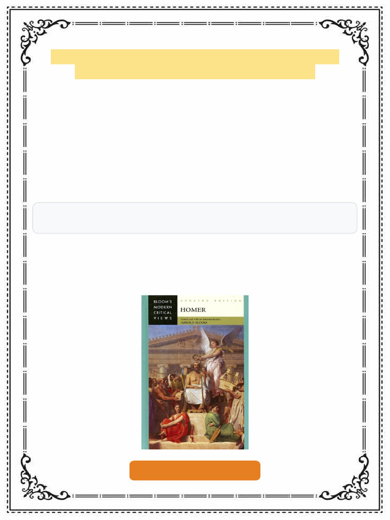 Homer 2 Updated Edition Harold Bloom Ebook Premium Content Edition ...