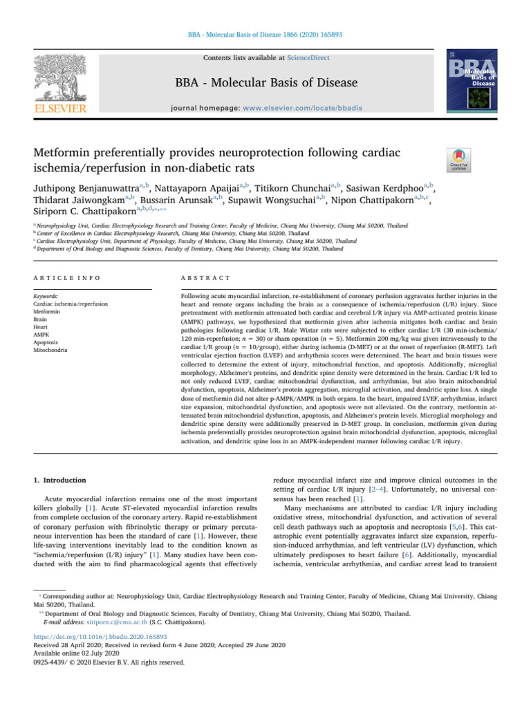 Metformin Preferentially Provides Neuroprotection Following Cardiac ...