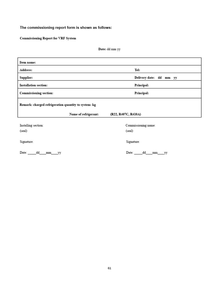 Commissioning Cooling Only VRF | PDF | Power Inverter | Air Conditioning