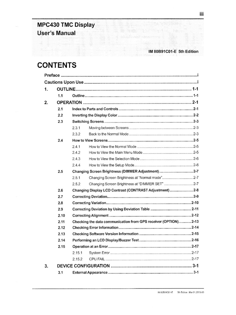 Yokogawa TMC Display - Manual | PDF