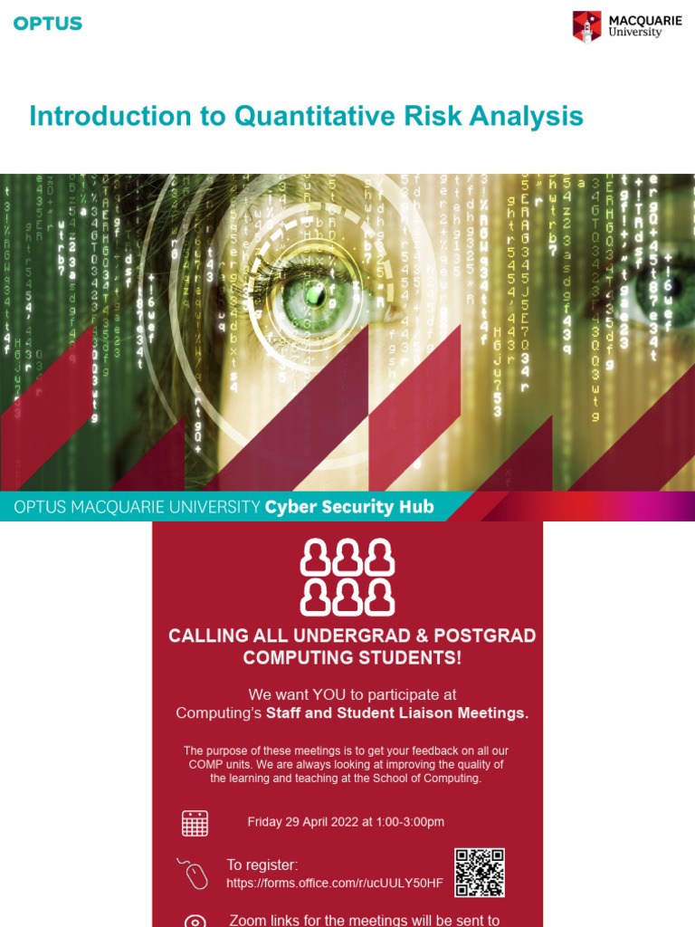 2022 COMP3320 Presentation Week 08 - Quantitative Risk Analysis | PDF ...