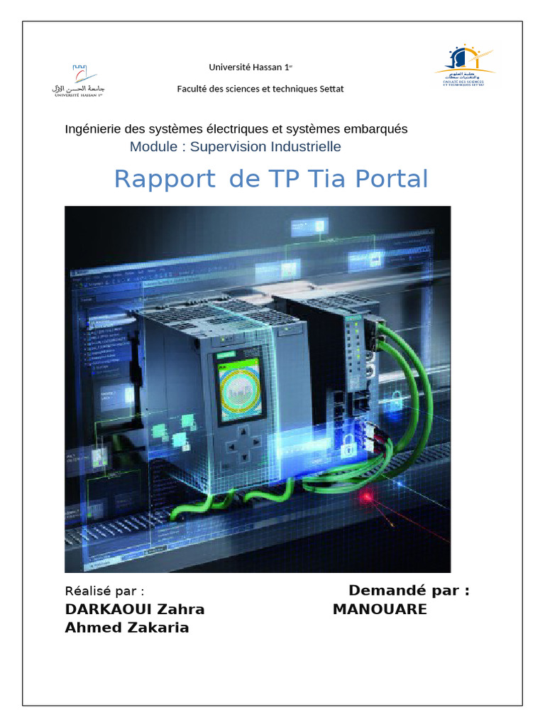 Rapport TP TIA Portal : Automatisation industrielle | PDF | Programme ...