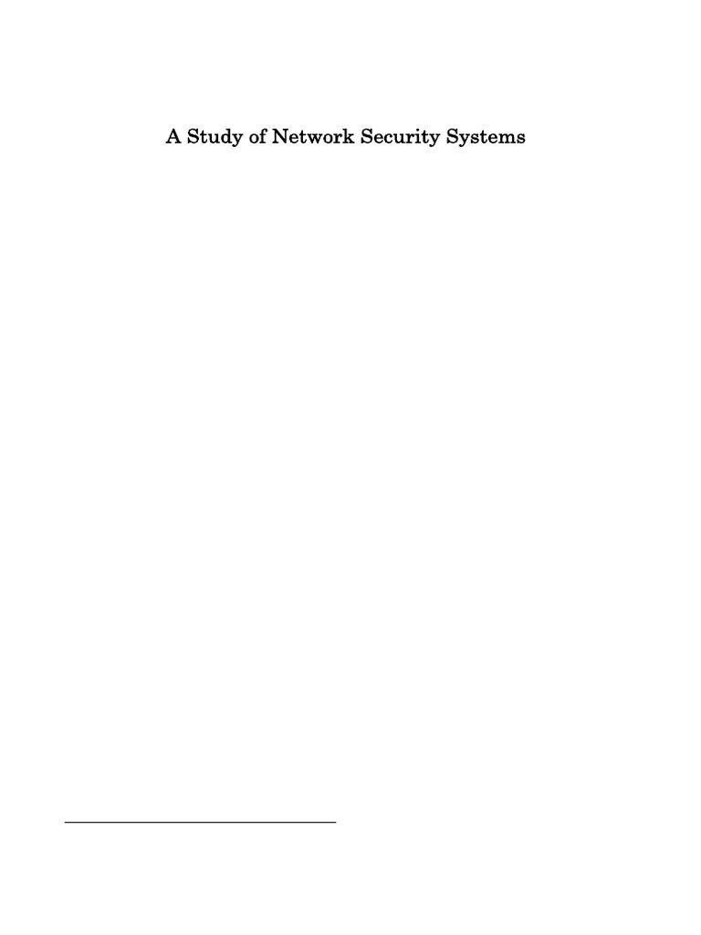 A Study of Network Security Systems | PDF | Computer Network | Firewall ...