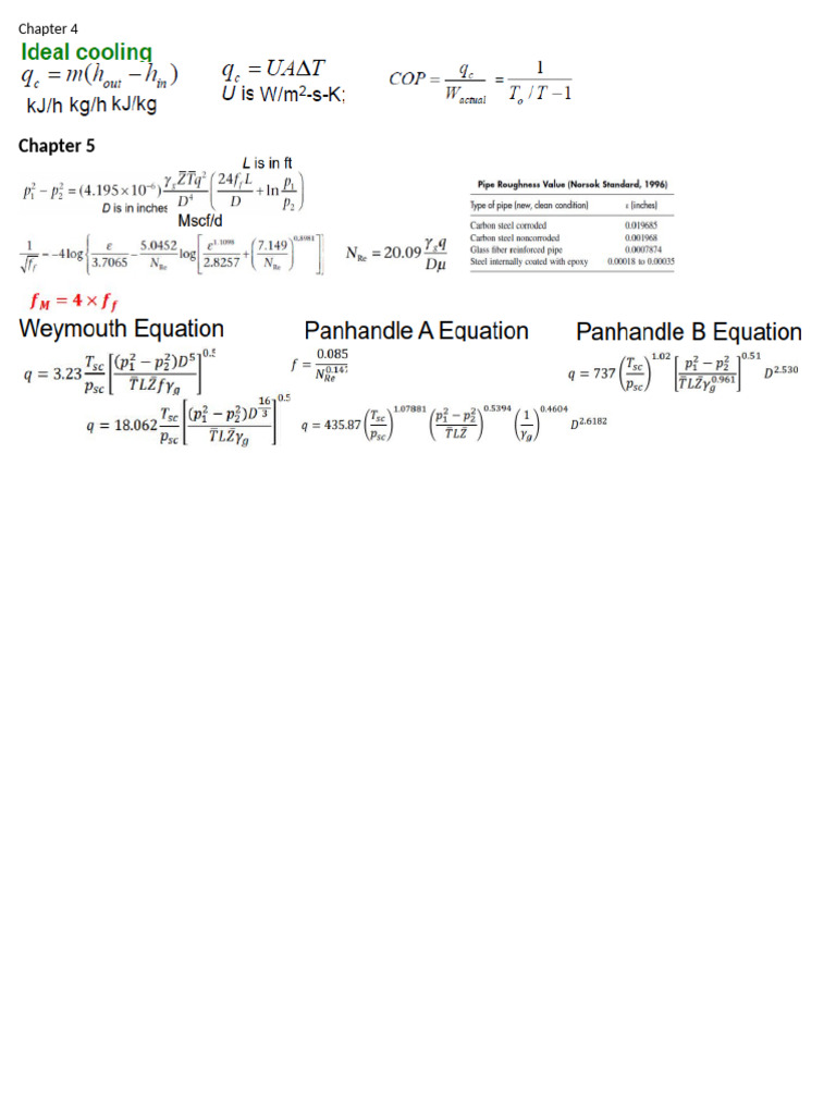 Chapter 4 Formula Sheet | PDF