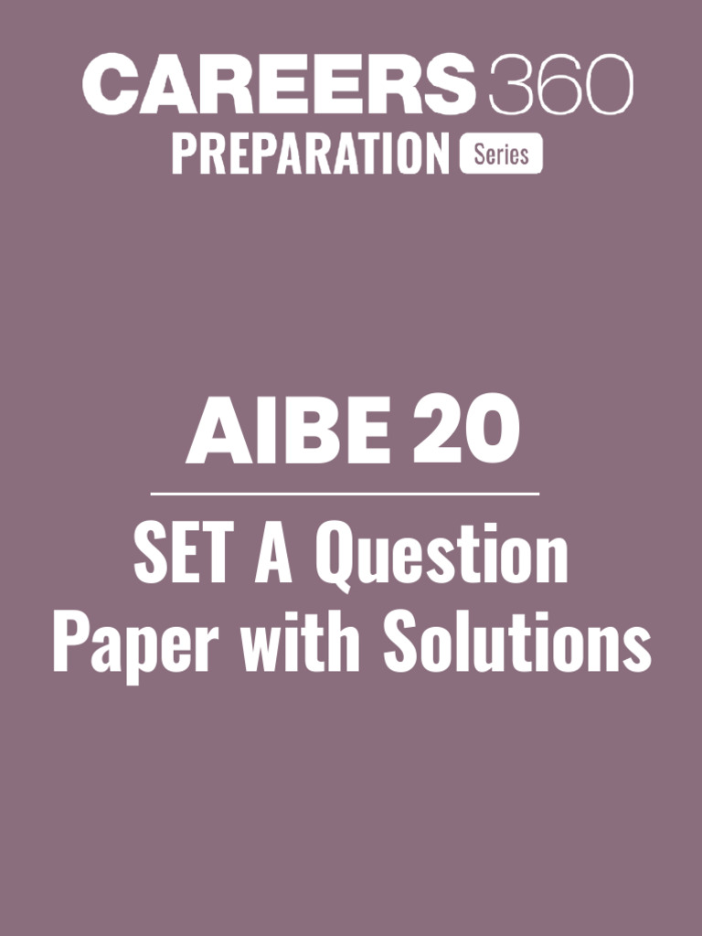 AIBE Set A Question Paper Solutions | PDF | Deductive Reasoning | Fine ...