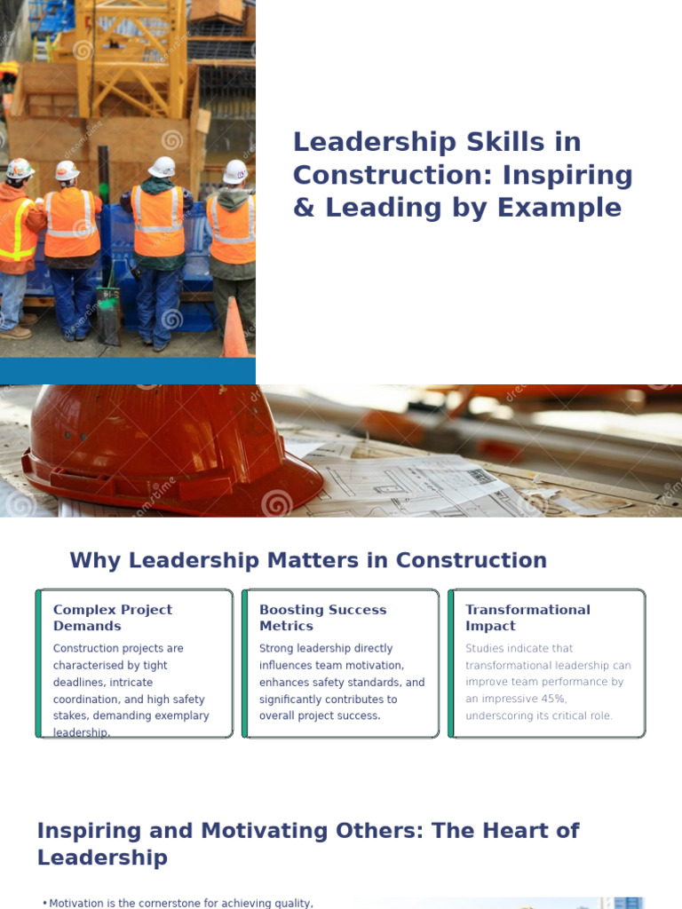 Leadership Skills in Construction Inspiring and Leading by Example ...