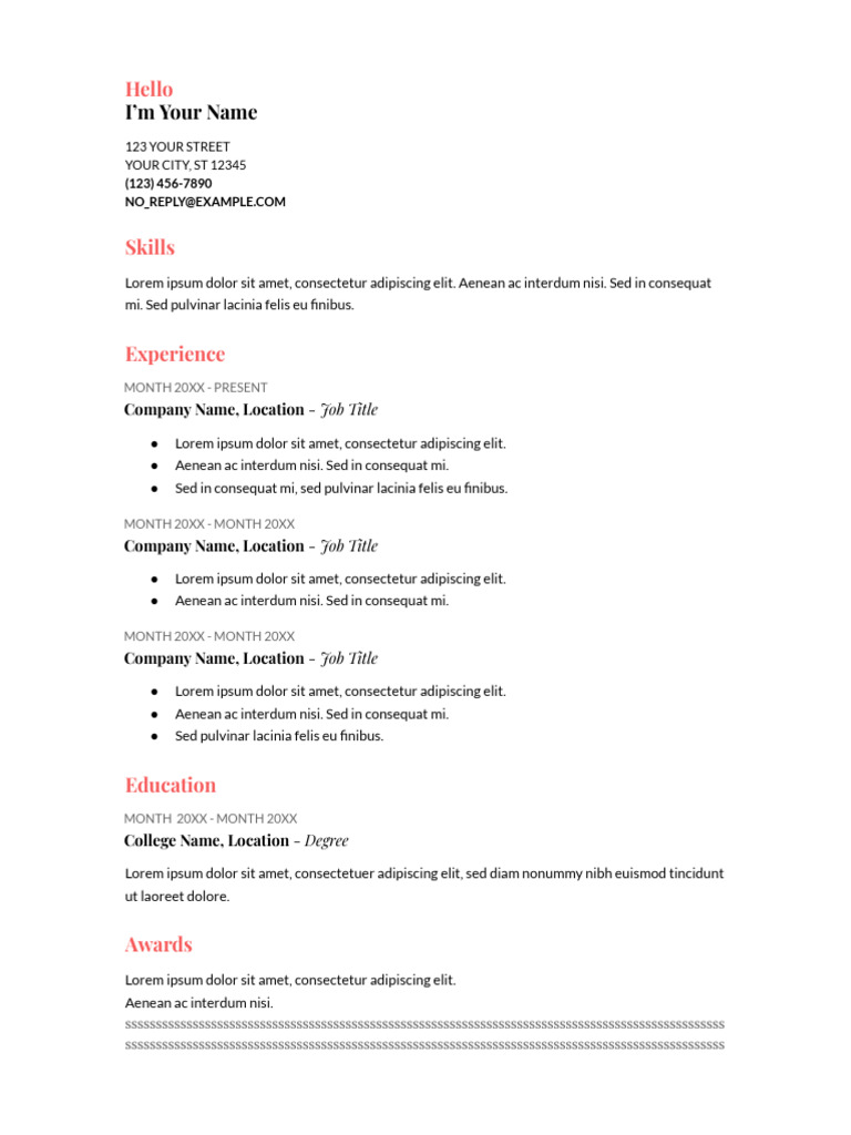 Resume Example 2 PDF | PDF