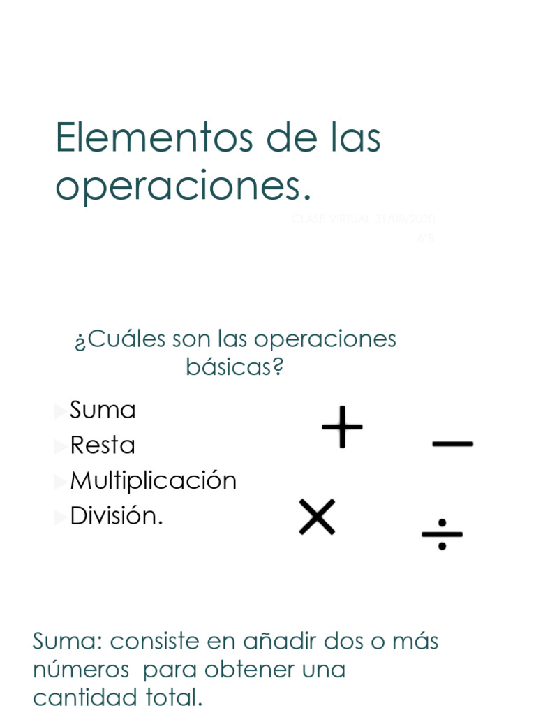 Elementos de Las Operaciones | PDF