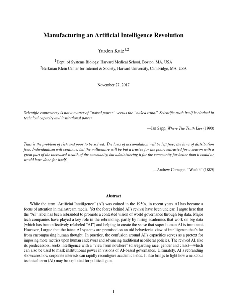 The AI Revolution: Rebranding and Power | PDF | Artificial Intelligence ...