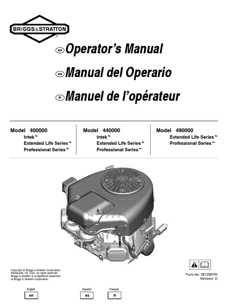 Operator's Manual Manual Del Operario Manuel de L'opérateur: Not For ...