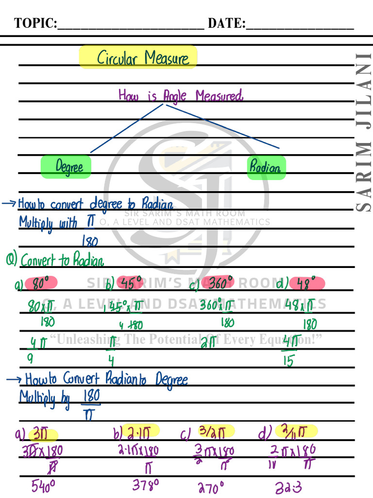 Circle Measure Notes PDF | PDF | Mathematics | Science