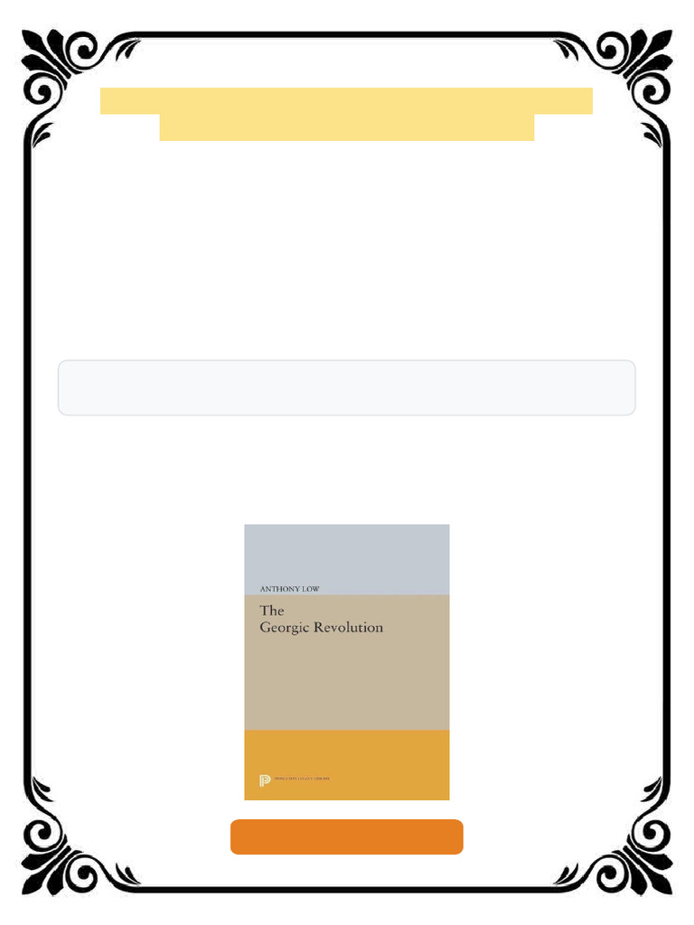 The Georgic Revolution Anthony Low ebook complete manuscript pdf | PDF ...