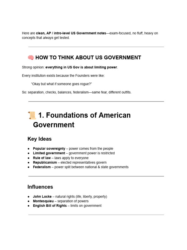 AP US Government Study Guide | PDF | United States Congress | American ...