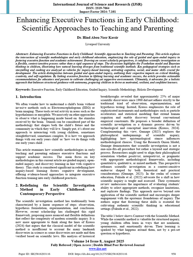 无用【24】Enhancing Executive Functions in Early Childhood | PDF | Inquiry ...