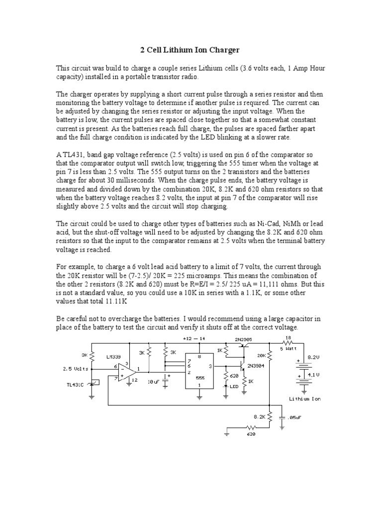 2 Cell Lithium Ion Charger | PDF